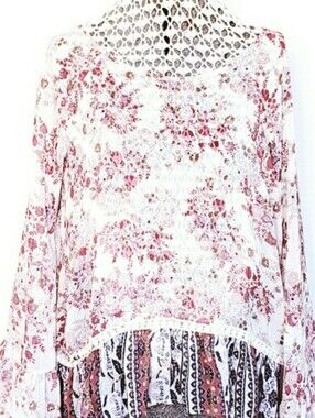Boho Floral Peplum Tunic Top Blouse